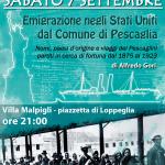 Locandina conferenza sull'emigrazione a Loppeglia