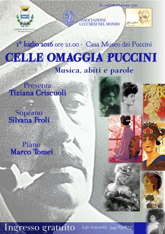 La locandina di "Celle omaggia Puccini"